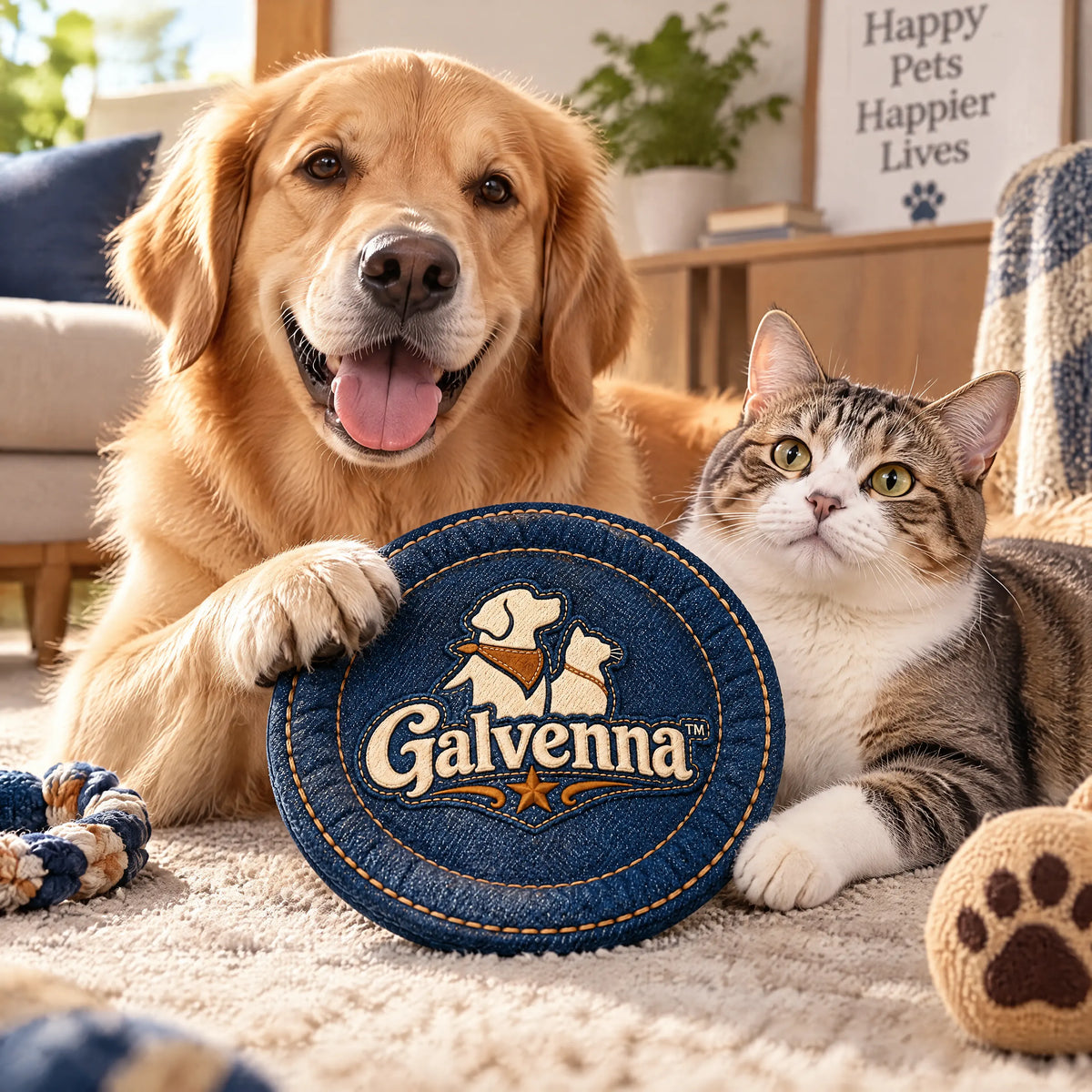 Galvenna™ Denim Star Pet Bandana