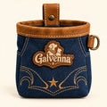 Galvenna™ Leather-Trim Denim Dog Leash