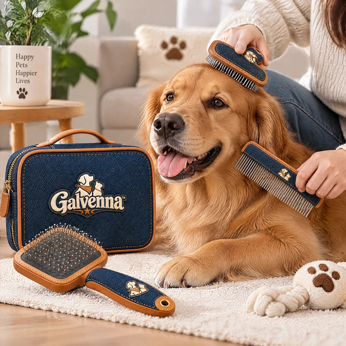 Galvenna™ Denim Star Dog Collar