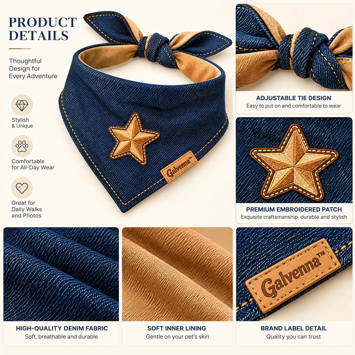 Galvenna™ Round Quilted Pet Bed