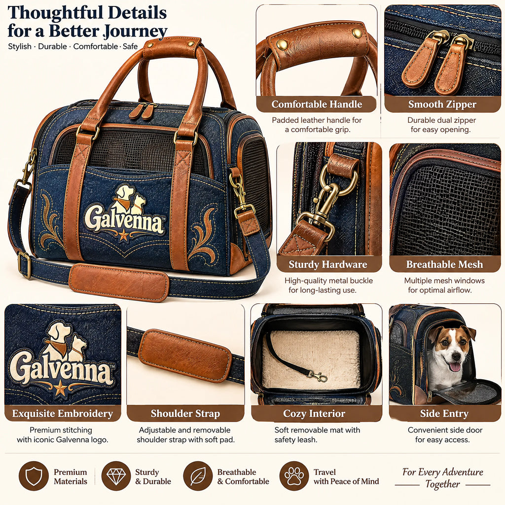 Galvenna™ Denim Star Pet Bed