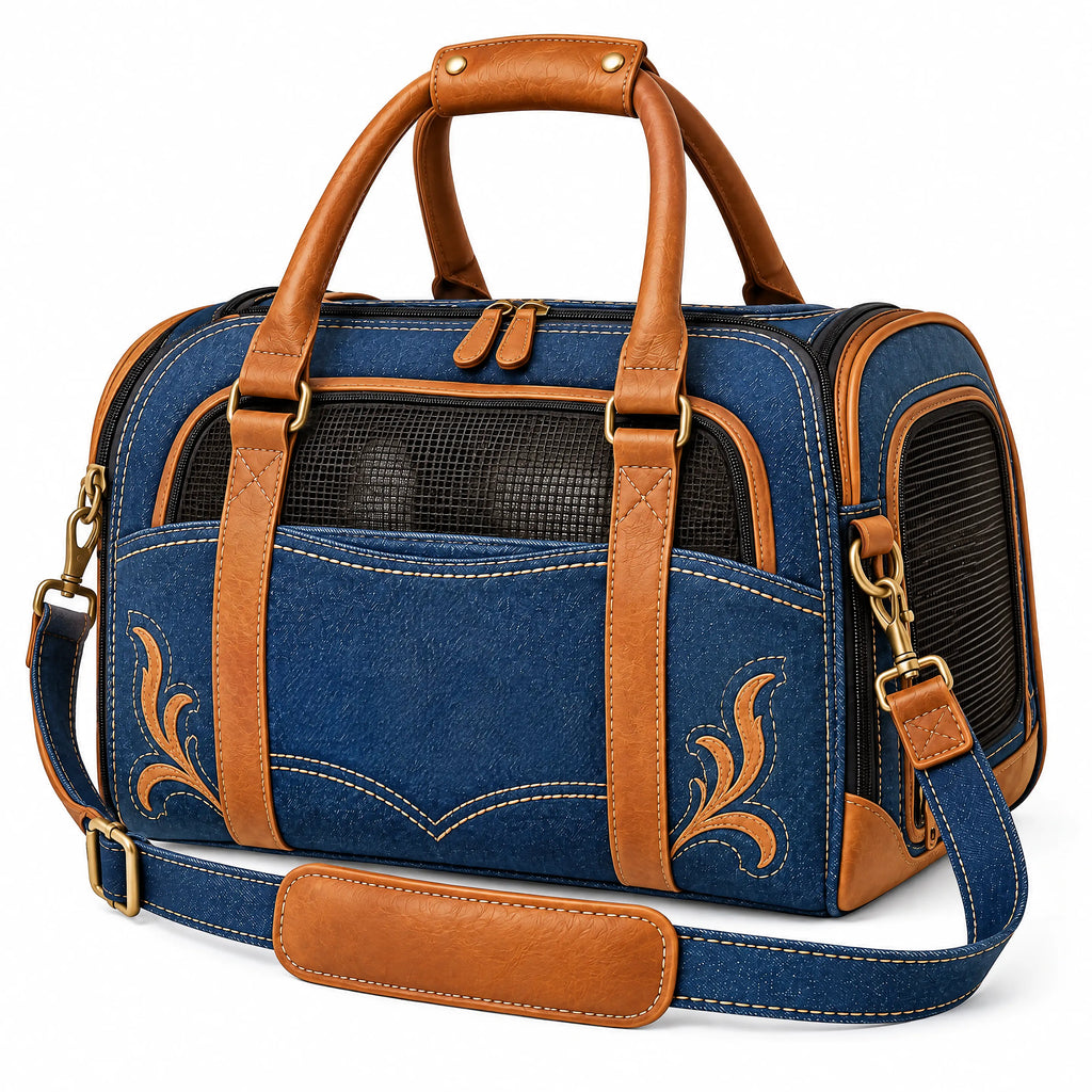 Galvenna™ Denim Star Pet Bed