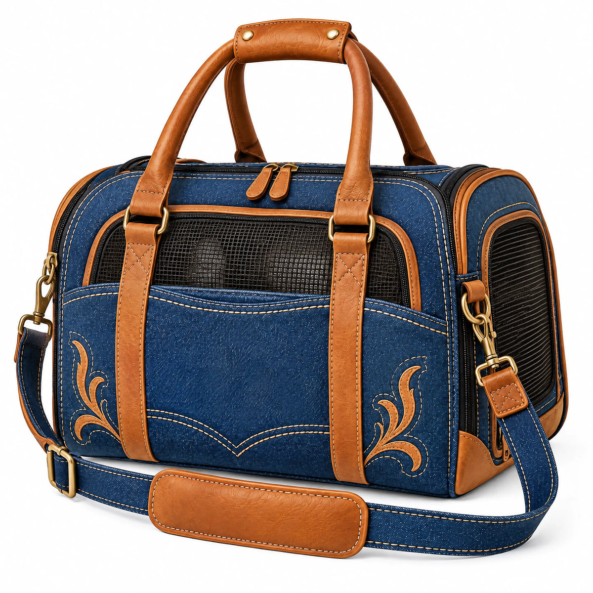 Galvenna™ Denim Star Pet Bed