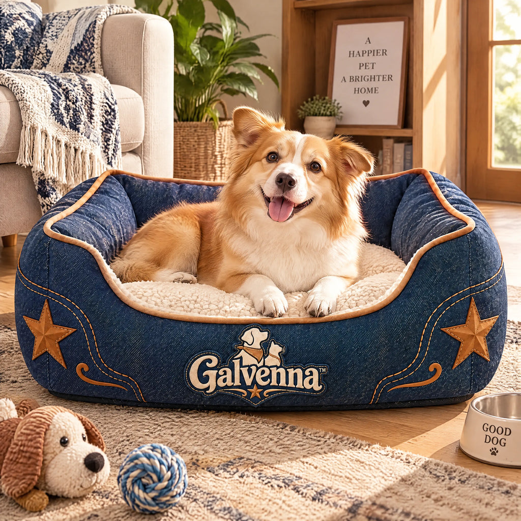 Galvenna™ Western Denim Pet Cowboy Boot Toy