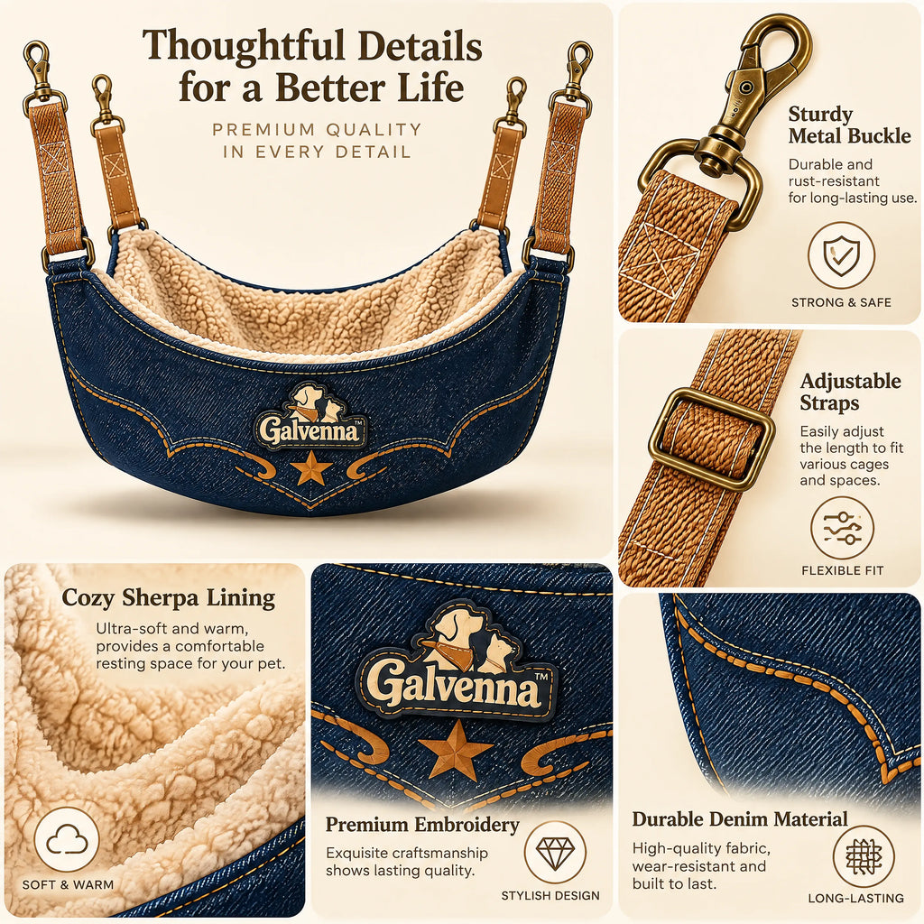 Galvenna™ Denim Pet Sling Carrier