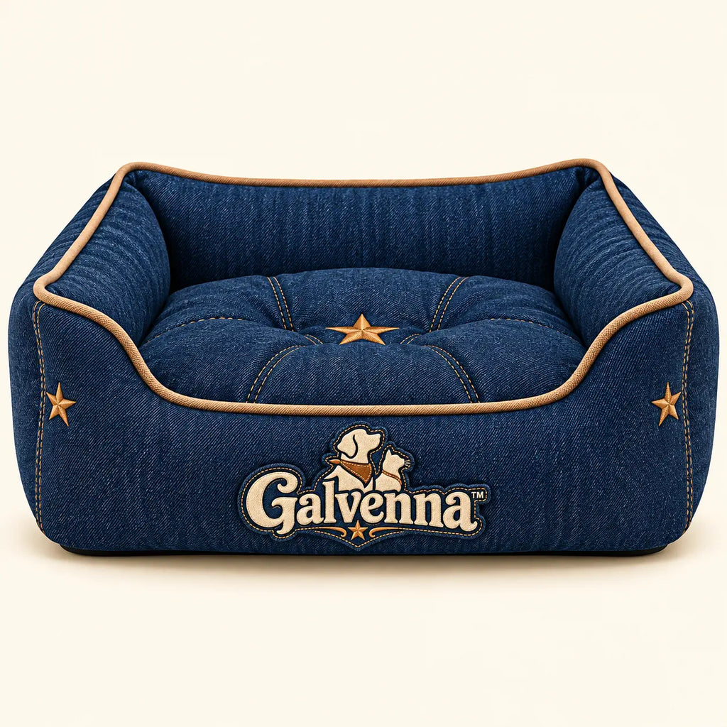 Galvenna™ Denim Travel Pet Blanket Roll