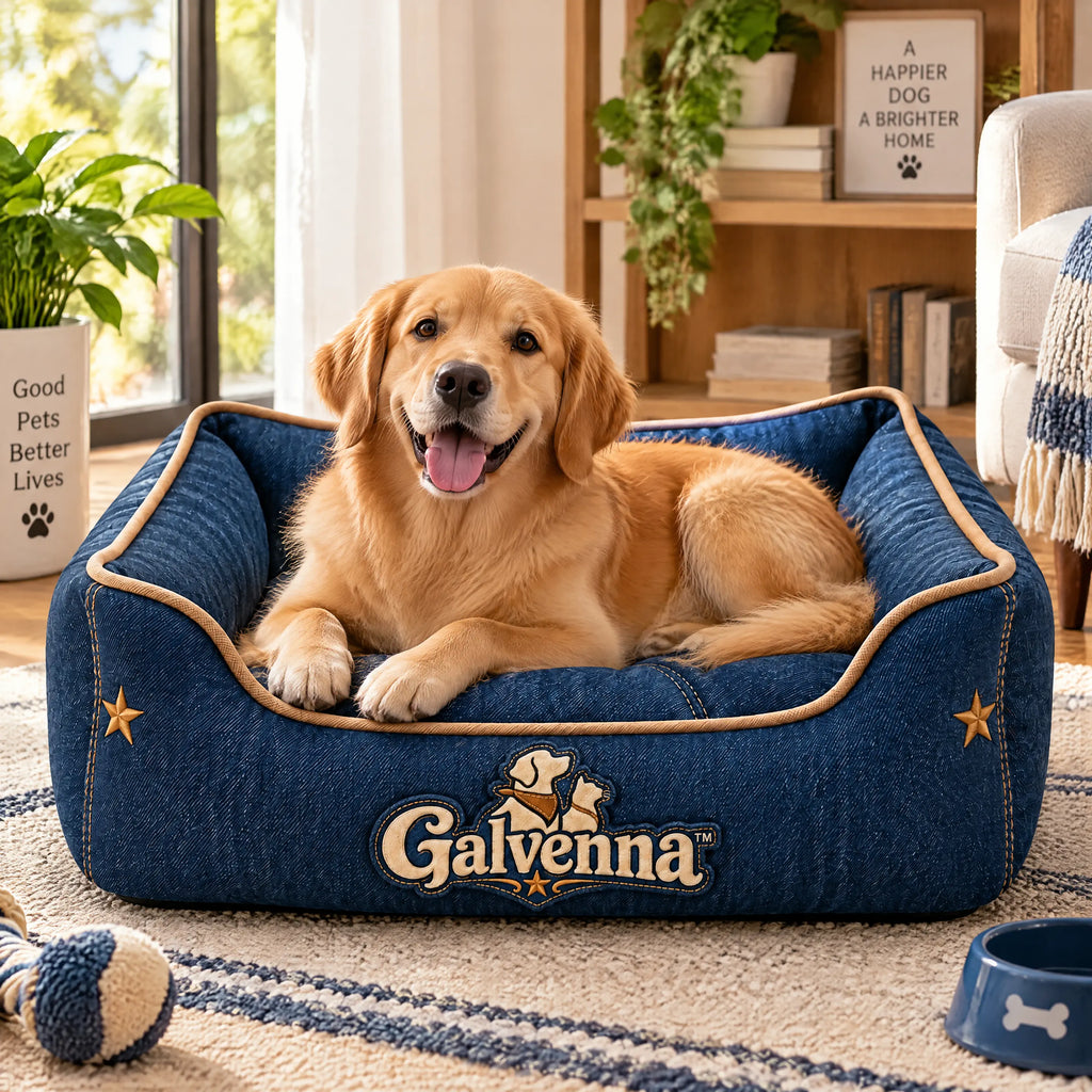 Galvenna™ Denim Travel Pet Blanket Roll